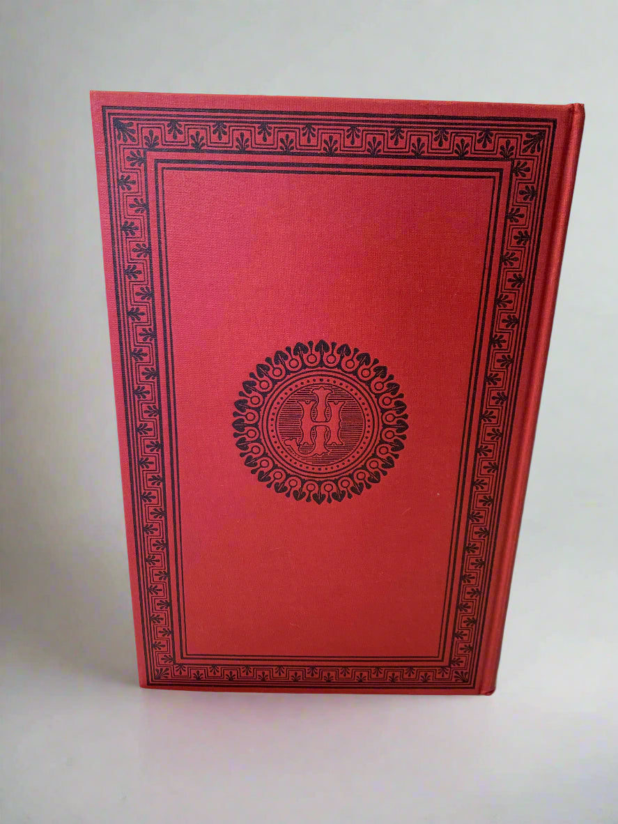 Vintage 1980s Italian edition of Jules Verne’s “L’Isola Misteriosa” with ornate red and gold embossed hardcover – I Viaggi Straordinari series by Mursia.